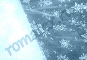 Ткань снежинки на сетке цвет светло голубой