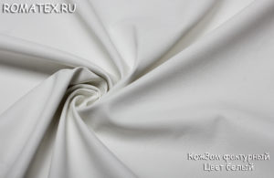 Мебельная ткань 
 Кожзам фактурный цвет белый